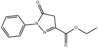 1-苯基-5-吡唑啉酮-3-甲酸乙酯 结构式