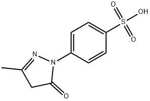 1-(4-磺酸苯基)-3-甲基-5-吡唑酮 结构式