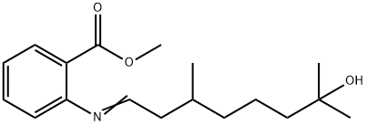 2-[(7-羟基-3,7-二甲基辛亚基)氨基]苯甲酸甲酯 结构式