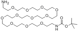O-(2-氨乙基)-O`-[2-(BOC-氨)乙基]九缩十乙二醇 结构式