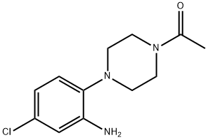 [2-(4-乙酰基哌嗪-1-基)-5-氯苯基]胺 结构式