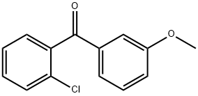 (2-氯苯基)(3-甲氧基苯基)甲酮 结构式