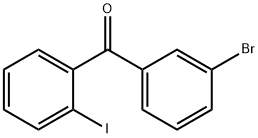 (3-溴苯基)(2-碘苯基)甲酮 结构式