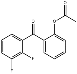 2-ACETOXY-2',3'-DIFLUOROBENZOPHENONE 结构式
