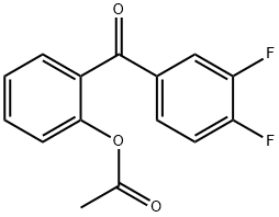 2-ACETOXY-3',4'-DIFLUOROBENZOPHENONE 结构式