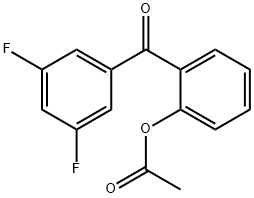 2-ACETOXY-3',5'-DIFLUOROBENZOPHENONE 结构式