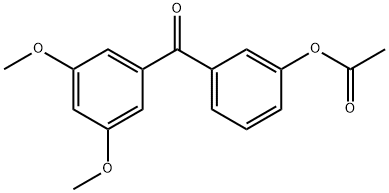 3-(3,5-二甲氧基苯甲酰基)苯乙酸酯 结构式