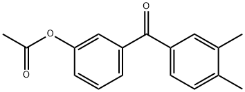 3-ACETOXY-3',4'-DIMETHYLBENZOPHENONE 结构式