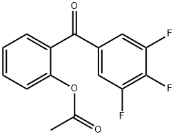 2-ACETOXY-3',4',5'-TRIFLUOROBENZOPHENONE 结构式