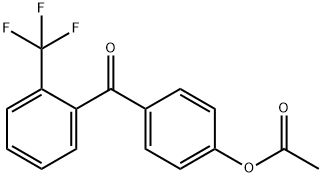 4-(2-(三氟甲基)苯甲酰基)苯乙酸酯 结构式