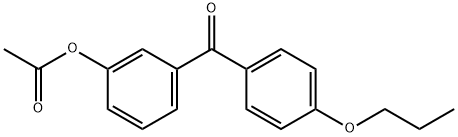 3-(4-丙氧基苯甲酰基)苯乙酸酯 结构式