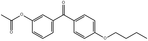 3-(4-丁氧基苯甲酰基)苯乙酸酯 结构式