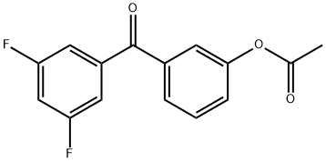 3-ACETOXY-3',5'-DIFLUOROBENZOPHENONE 结构式