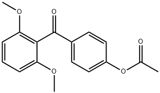 4-ACETOXY-2',6'-DIMETHOXYBENZOPHENONE 结构式