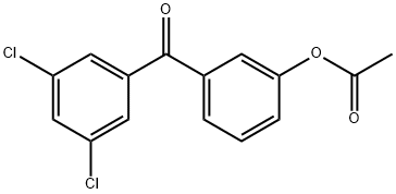 3-ACETOXY-3',5'-DICHLOROBENZOPHENONE 结构式