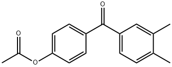 4-ACETOXY-3',4'-DIMETHYLBENZOPHENONE 结构式