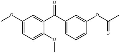 3-ACETOXY-2',5'-DIMETHOXYBENZOPHENONE 结构式