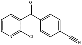 4-(2-氯烟酰基)苯甲腈 结构式