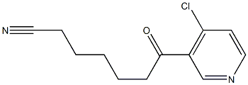 7-(4-氯吡啶-3-基)-7-氧代庚腈 结构式