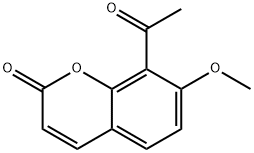 8-乙酰-7-甲氧基香豆素 结构式