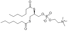 1,2-BIS(HEPTANOYLTHIO)GLYCEROPHOSPHOCHOLINE 结构式