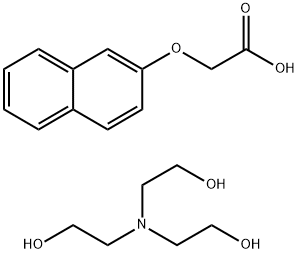 tris(2-hydroxyethyl)ammonium (2-naphthyloxy)acetate 结构式