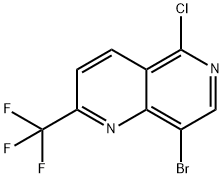 8-溴-5-氯-2-(三氟甲基)-1,6-萘啶 结构式