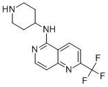 N-PIPERIDIN-4-YL-2-(TRIFLUOROMETHYL)-1,6-NAPHTHYRIDIN-5-AMINE 结构式