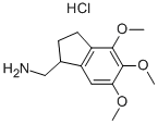 (4,5,6-TRIMETHOXY-2,3-DIHYDRO-1H-INDEN-1-YL)METHANAMINE HYDROCHLORIDE 结构式