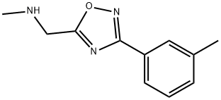 N-甲基-1-(3-(间甲苯基)-1,2,4-恶二唑-5-基)甲胺 结构式