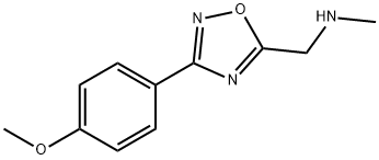 1-[3-(4-甲氧基苯)-1,2,4-氧杂二唑-5-基]-N-甲基甲胺 结构式