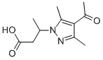 3-(4-acetyl-3,5-dimethyl-1H-pyrazol-1-yl)butanoic acid 结构式