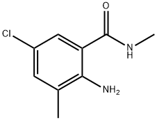 2-氨基-5-氯-N,3-二甲基苯甲酰胺 结构式
