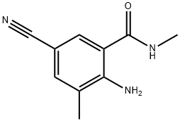 2-氨基-5-氰基-N,3-二甲基苯甲酰胺 结构式