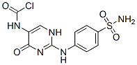 [2-[[4-(aminosulphonyl)phenyl]amino]-1,4-dihydro-4-oxo-5-pyrimidinyl]carbamoyl chloride 结构式