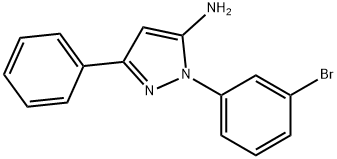 1-(3-溴苯基)-3-苯基-1H-吡唑-5-胺 结构式