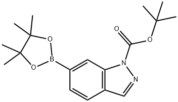 1-BOC-6-吲唑硼酸频那醇酯 结构式