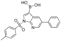 Boronic acid, B-[1-[(4-Methylphenyl)sulfonyl]-5-phenyl-1H-pyrrolo[2,3-b]pyridin-3-yl]- 结构式