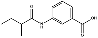 3-(2-甲基丁酰胺基)苯甲酸 结构式