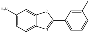 2-(3-甲基苯基)-6-氨基苯并恶唑 结构式