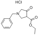 乙基1-苄基-4-氧代-3-吡咯烷羧酸酯盐酸盐 结构式