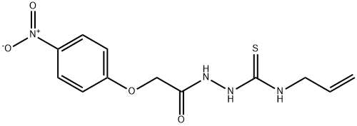 N-allyl-2-[2-(4-nitrophenoxy)acetyl]-1-hydrazinecarbothioamide 结构式
