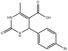 1,2,3,4-Tetrahydro-6-methyl-4-(4-bromophenyl)-2-oxo-5-pyrimidinecarboxylic acid 结构式