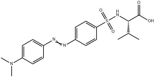 4-二甲氨基偶氮苯-4'-磺酰-L-缬氨酸 结构式