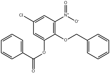 2-(Benzyloxy)-5-chloro-3-nitrophenyl-benzenecarboxylate 结构式