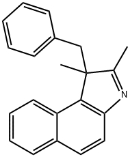 1,2-二甲基-1-苯甲基-1H-苯并[e]吲哚 结构式