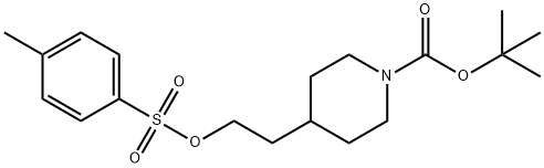 1-BOC-4-[2-(甲苯-4-磺酰氧基)-乙基]-哌啶 结构式