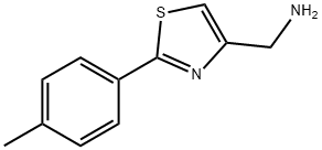 [2-(4-甲基苯基)噻唑-4-基]甲胺 结构式