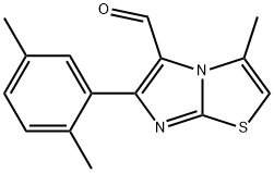 6-(2,5-DIMETHYLPHENYL)-3-METHYLIMIDAZO[2,1-B]THIAZOLE-5-CARBOXALDEHYDE 结构式