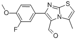 6-(3-FLUORO-4-METHOXYPHENYL)-3-METHYLIMIDAZO[2,1-B]THIAZOLE-5-CARBOXALDEHYDE 结构式